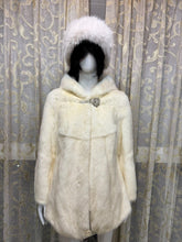 Vintage White Genuine Fur Coat
