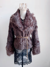 Vintage brown genuine fur coat