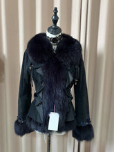 Vintage black genuine fur coat