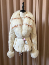Vintage white fox fur coat