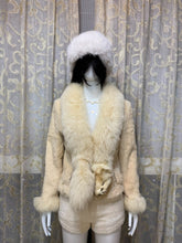 Vintage Beige Genuine Fur Coat