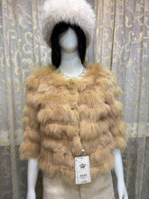 Vintage brown genuine fur coat