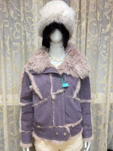 Vintage Purple Genuine Fur Coat