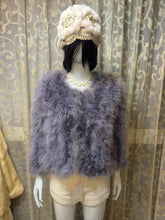Vintage Blue-Purple Genuine Fur Coat
