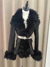 Vintage black genuine fur coat