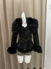 Vintage black genuine fur coat