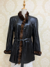 Vintage Black Genuine Fur Coat
