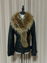 Vintage genuine fur and leather jacket
