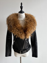 Vintage black genuine fur coat