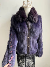 Vintage Purple Genuine Fur Coat