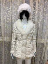 Vintage White Genuine Fur Coat