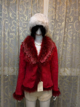 Vintage Red Genuine Fur Coat