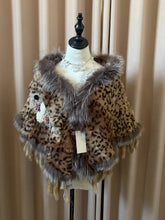 Vintage leopard-print fur cape/coat