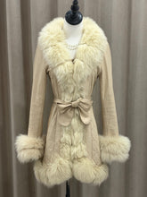 Vintage off-white fox fur coat