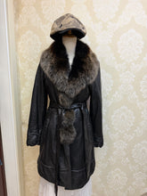 Vintage Black Genuine Fur Coat