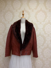 Vintage Burgundy Genuine Fur Coat