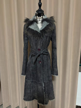 Vintage long genuine fur coat