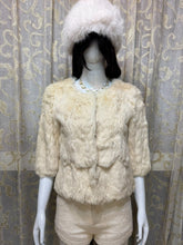 Vintage White Genuine Fur Coat