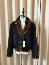 Vintage black genuine fur coat