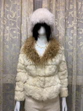 Vintage White Genuine Fur Coat