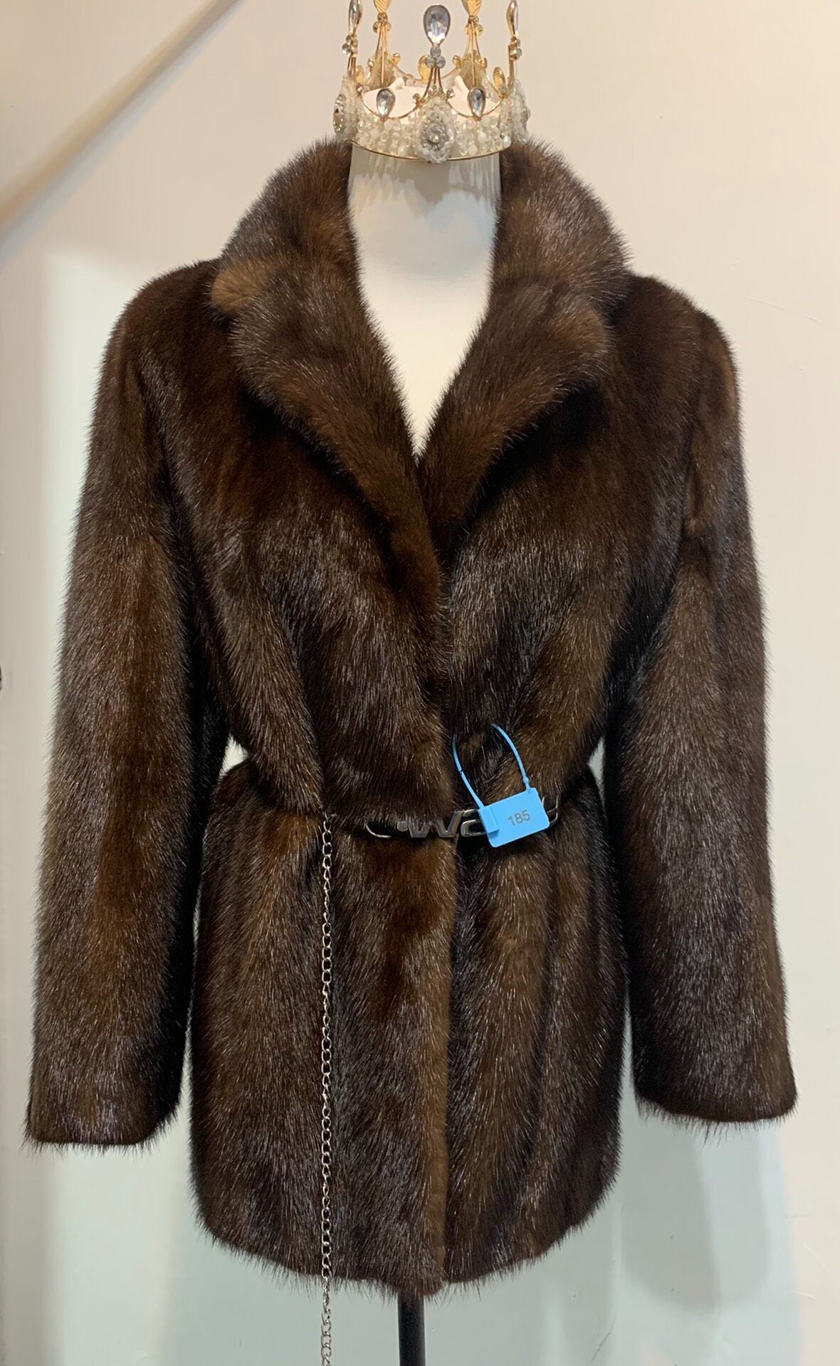 Vintage Dark Brown Genuine Fur Coat
