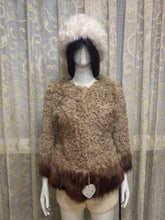 Vintage brown genuine fur coat