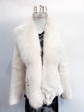 Vintage White Genuine Fur Coat