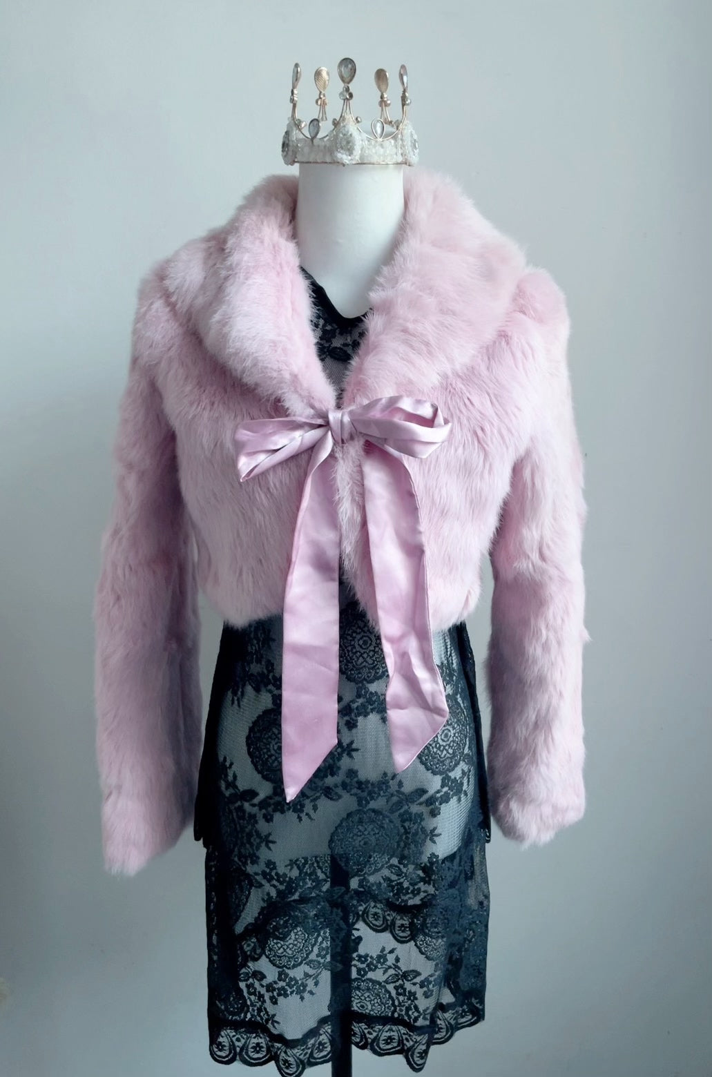 Vintage Pink Genuine Fur Coat