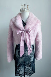 Vintage Pink Genuine Fur Coat