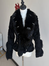 Vintage black fox fur coat