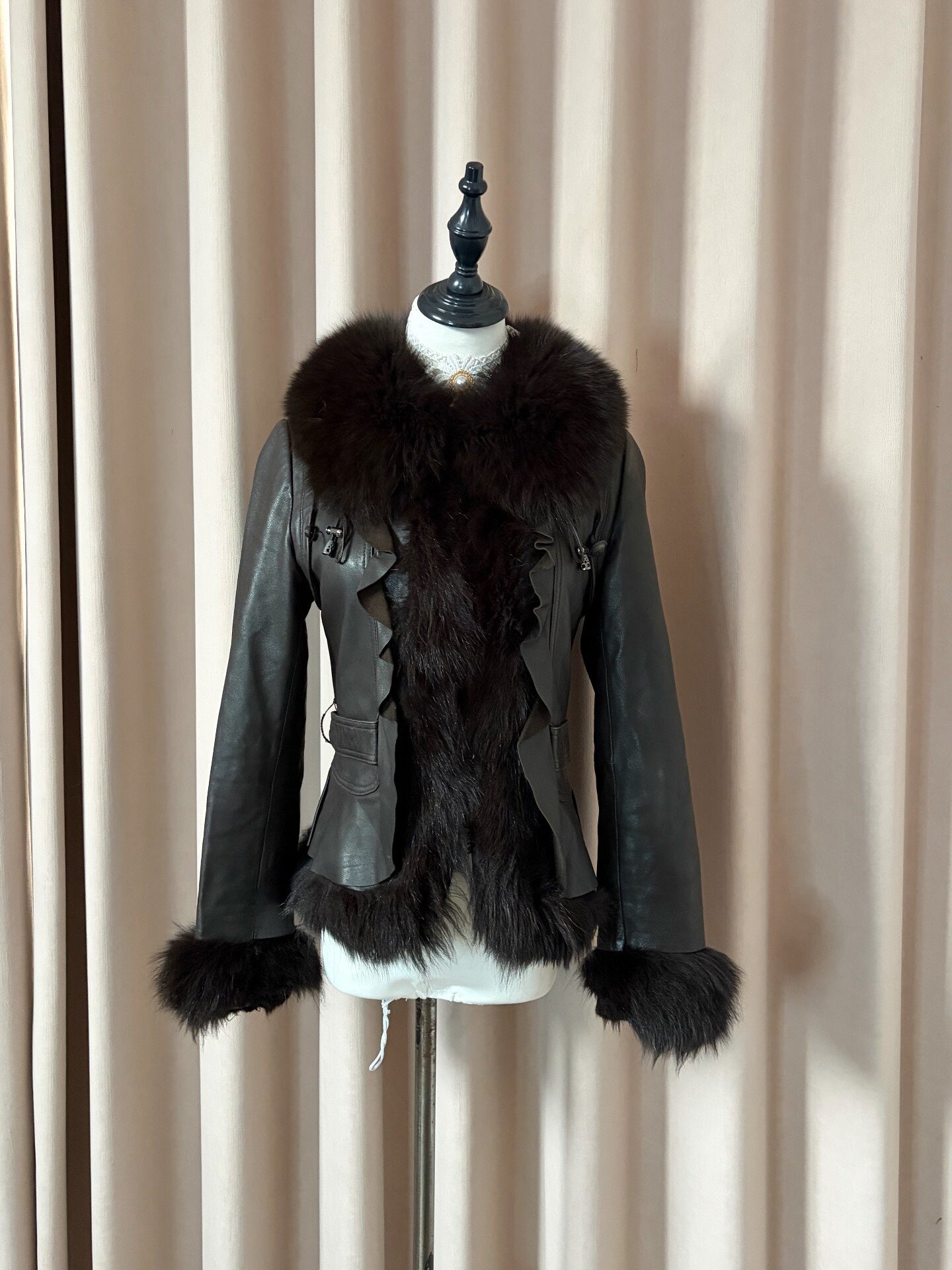Vintage black Genuine fur coat