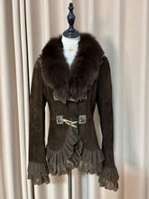 Vintage brown genuine fur coat