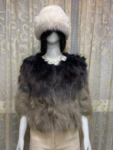 Vintage blue-grey genuine fur coat