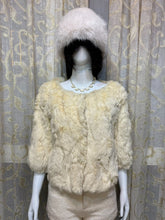 Vintage Beige Genuine Fur Coat