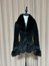 Vintage black genuine fur coat