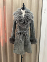 Vintage grey fox fur coat