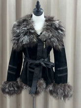 Vintage black genuine fur coat