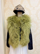 Vintage Green Genuine Fur Vest