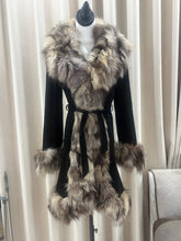 Vintage black genuine fur coat