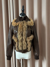 Vintage genuine fur and leather jacket/coat