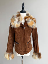 Vintage brown silver fox fur coat