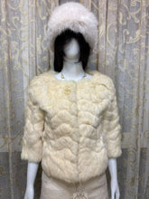 Vintage Beige Genuine Fur Coat