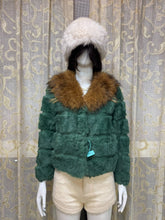 Vintage Dark Green Genuine Fur Coat