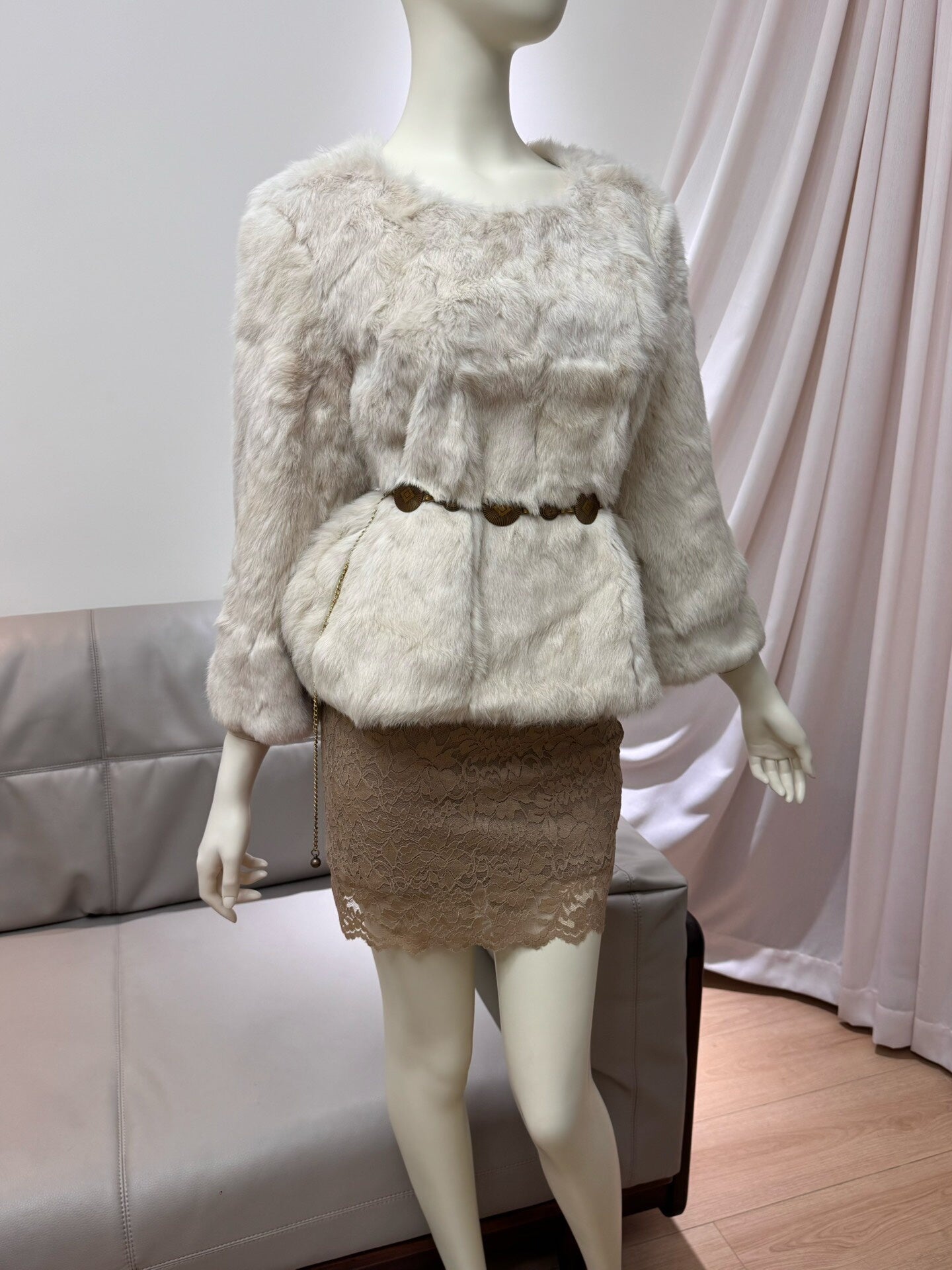 Vintage apricot fur coat