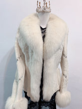 Vintage White Genuine Fur Coat
