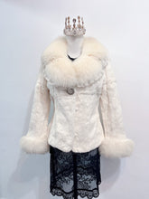 Vintage White Genuine Fur Coat