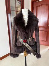 Vintage brown genuine fur coat