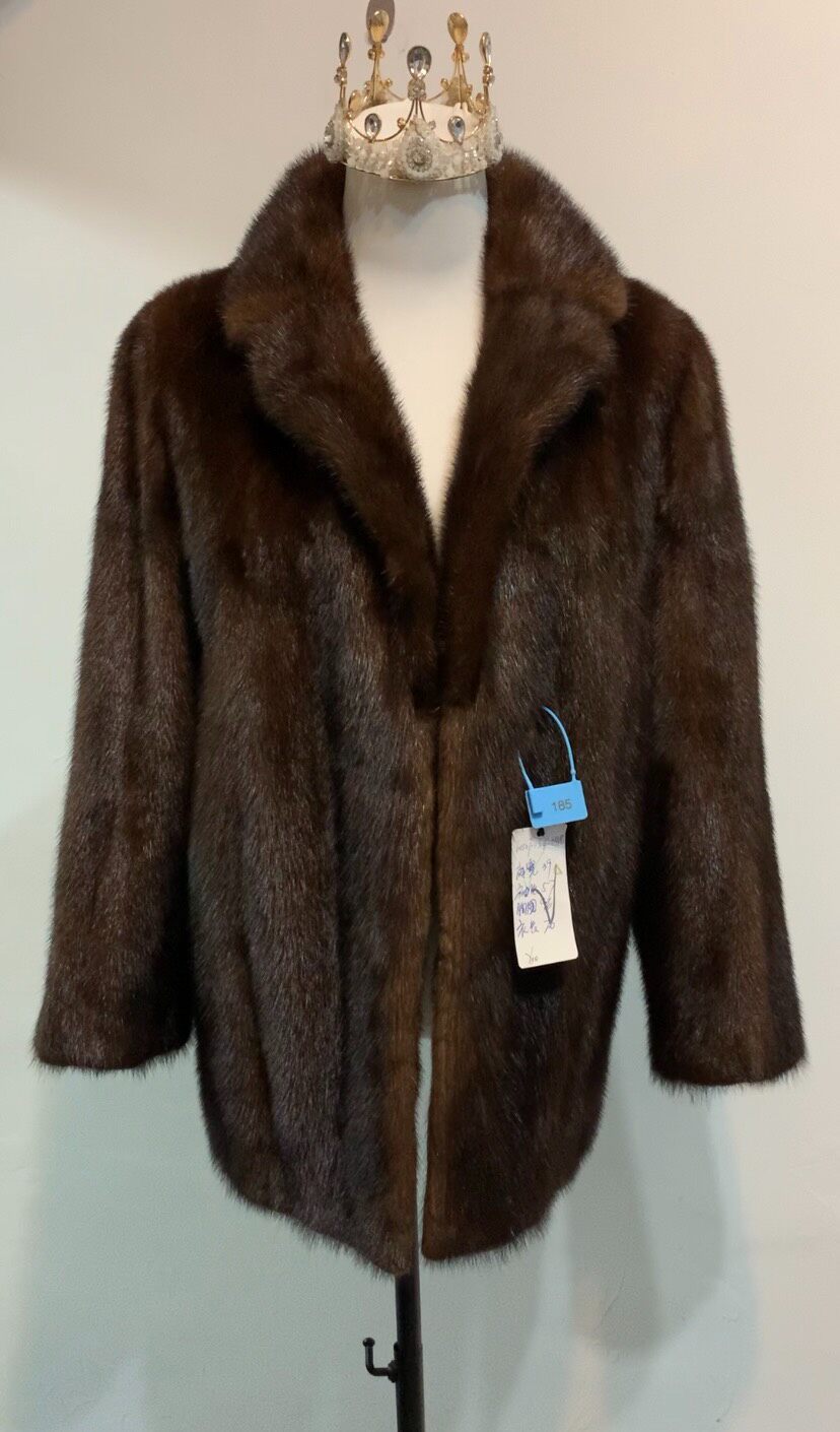 Vintage Dark Brown Genuine Fur Coat
