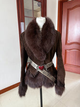 Vintage brown genuine fur coat