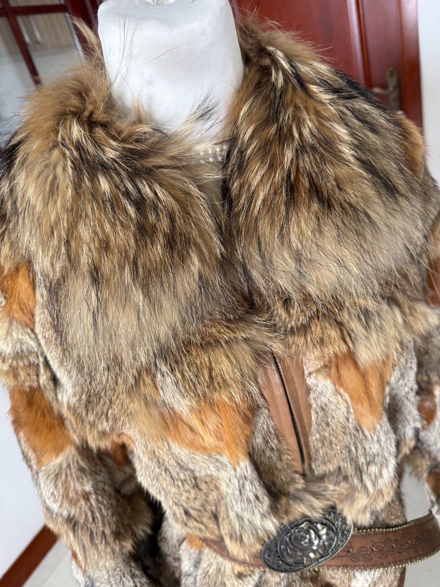Vintage genuine fox fur coat